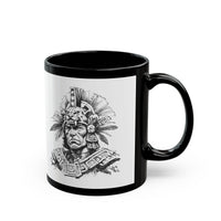 Jaguar Warrior Ink Drawing Black Mug