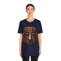 Ancient Andean Tribal Mask Stylized Face Unisex T-Shirt