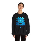 Tlaloc Rain God Blue Mask Glyph Style Unisex Sweatshirt