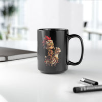 Chibi Inca Empress on Llama Black Mug