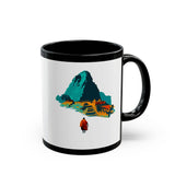 Machu Picchu Minimalist Sacred City Black Mug