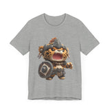 Chibi Mayan Jaguar Warrior Cartoon Style Unisex T-Shirt