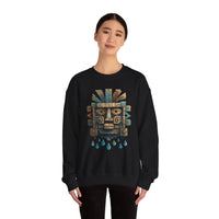 Tlaloc Ancient Rain Mask Glyph Unisex Sweatshirt