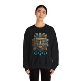 Tlaloc Ancient Rain Mask Glyph Unisex Sweatshirt