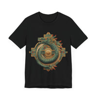 Quetzalcoatl Feathered Sun Glyph Unisex T-Shirt