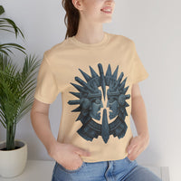 Aztec Warrior Duel Obsidian Glyph Style Unisex T-Shirt
