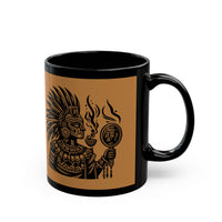 Tribal Spirit Glyph Symbol Illustration Black Mug