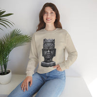 Mesoamerican Monolith Head Unisex Sweatshirt