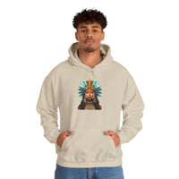 Aztec Royal Warrior Queen Portrait Illustration Unisex Hoodie