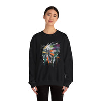 Urban Feather Headdress Graffiti Unisex Sweatshirt