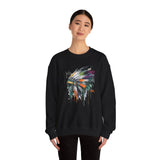 Urban Feather Headdress Graffiti Unisex Sweatshirt