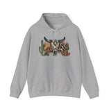 Sunset Desert Scene with Aztec Tribal Skull Unisex Hoodie