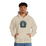 Aztec Warrior Duel Obsidian Glyph Style Unisex Hoodie