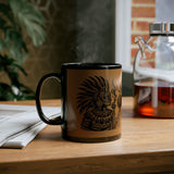 Tribal Spirit Glyph Symbol Illustration Black Mug