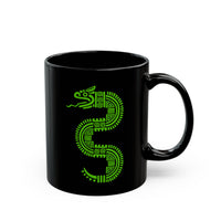 Jade Snake Spiral Black Mug