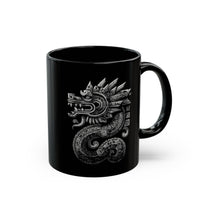 Aztec Serpent Quetzalcoatl Tribal Design Black Mug