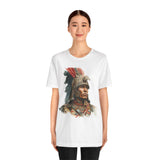 Inca Warrior Watercolor Art and Tribal Pattern Unisex T-Shirt