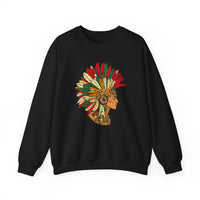 Aztec Warrior Head Illustration Unisex Sweatshirt