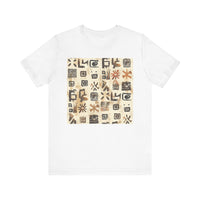 Mayan Petroglyph Stamped Texture Unisex T-Shirt