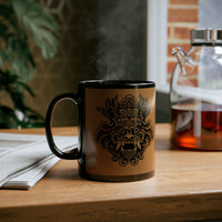 Quetzalcoatl Feathered Serpent God Black Mug