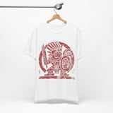 Pre-Hispanic Warrior Symbol Red Glyph Unisex T-Shirt