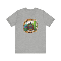 Leopard Aztec Pumpkin & Cactus Vibes Illustration Unisex T-Shirt