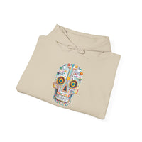 Neon Circuit Aztec Skull Cartoon Style Unisex Hoodie