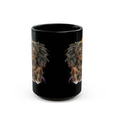 Aztec Jaguar Priestess Oracle Black Mug