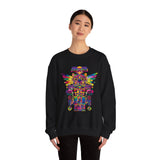 Psychedelic Mesoamerican Totem Mask Unisex Sweatshirt