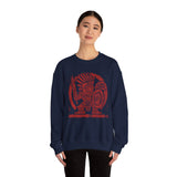 Pre-Hispanic Warrior Symbol Red Glyph Unisex Sweatshirt