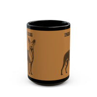 Sacred Inca Dog Illustration Black Mug