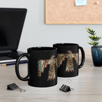Savage Thunderbird Totem Illustration Black Mug