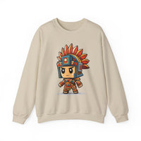 Chibi Aztec Warrior Cartoon Style Unisex Sweatshirt