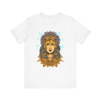 Golden Aztec Warrior Queen Illustration Unisex T-Shirt