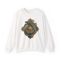 Quetzalcoatl Feathered Sun Glyph Unisex Sweatshirt