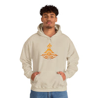 Tribal Volcano Spiral Smoke Glyph Style Unisex Hoodie