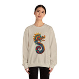Aztec Serpent God Quetzalcoatl Modern Tribal Style Unisex Sweatshirt