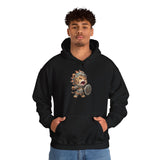 Fierce Chibi Jaguar Warrior Mayan Style Unisex Hoodie