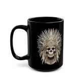 Mictlantecuhtli Skull Headdress Black Mug