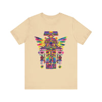 Psychedelic Mesoamerican Totem Mask Unisex T-Shirt