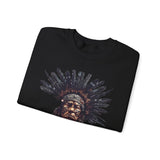 Tribal Feather Headdress Warrior Unisex Sweatshirt
