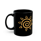 Geometric Aztec Tribal Ethnic Doodle Black Mug
