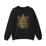 Aztec Golden Feather Headdress Mask Unisex Sweatshirt