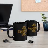 Tribal Sign of Aztec Bird Black Mug