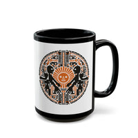 Sun Worshippers Inca Glyph Layout Black Mug