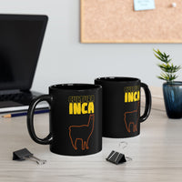 Sacred Inca Llama Emblem Black Mug