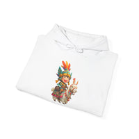 Chibi Inca Warrior Riding Llama Cartoon Unisex Hoodie