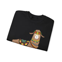 Resting Alpaca In Traditional Ornaments Unisex Sweatshirt