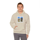 Funny Llama at the Window with Machu Picchu View Unisex Hoodie