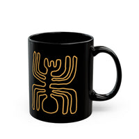Nazca Lines Style Spider Black Mug